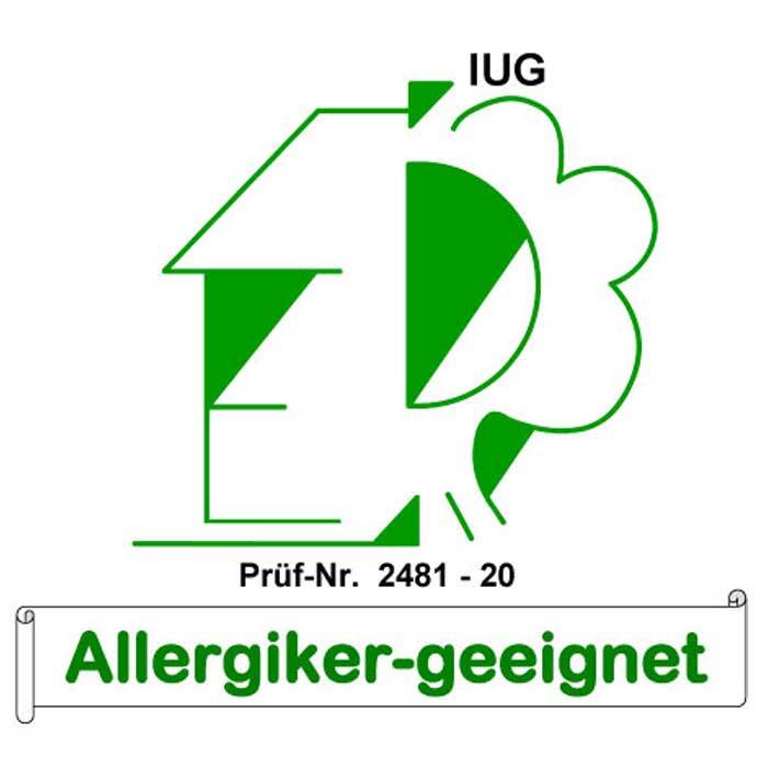Prüfzertifikat Allergiker-geeignet